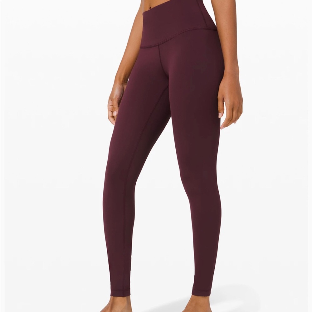 Purple Lululemon Wunder Under High Rise Tight 28”